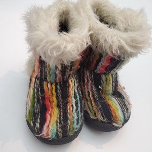 Babe | Fur Multicolored Pre-distressed Boots